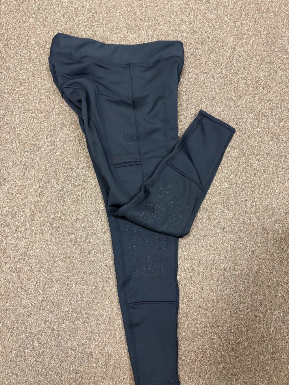 Horze Active Womens Winter Silicone Knee Patch Tights Breech w/Phone Pocket